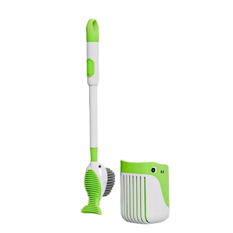 

Long Handle Toilet Bowl Brush Whales Toilet Cleaning Brush With Holder Deeply Cleaning Toilet Dispenser Liquid Brush зелёный