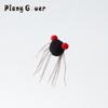 10pcs Black Simulation of Insects Cat Toy Replaces Head Cat Teasing Stick Teasing Interactive Pet Toy