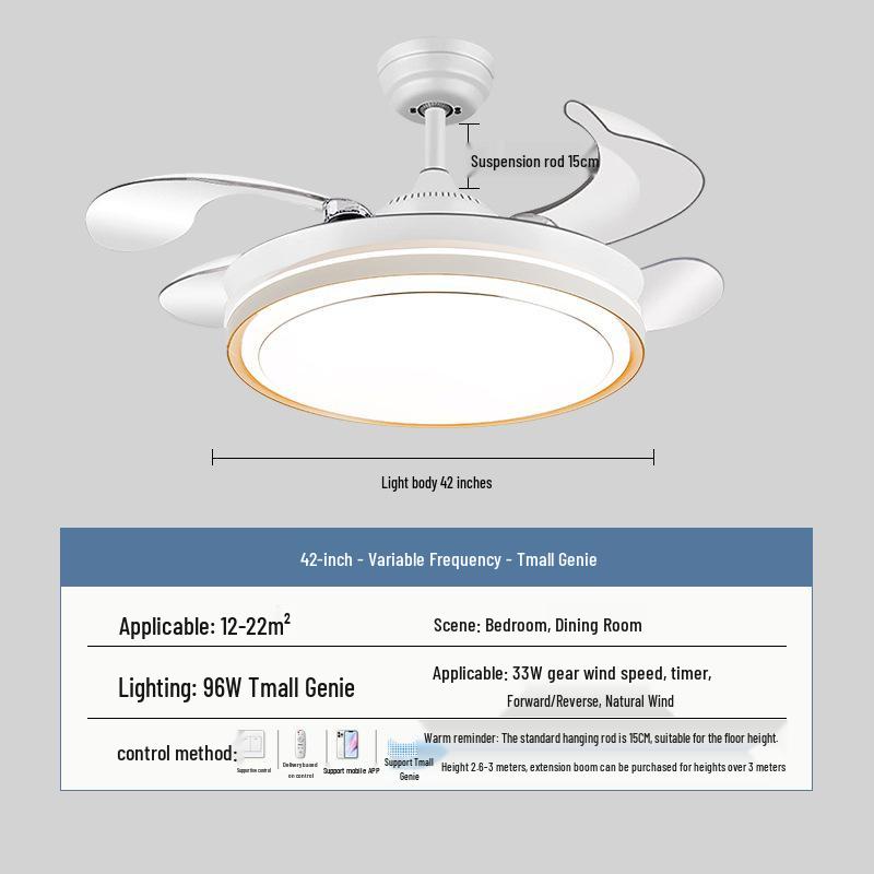 2026 New Model Flush Mount Ceiling Fan with Integrated Light for Living, Dining & Bedroom