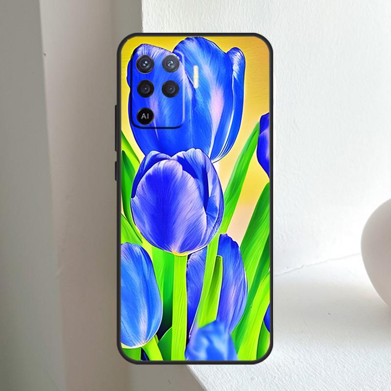 Tulips Flower Spring For OPPO A78 A98 A18 A38 A58 A5 A6 Pro A15 A17 A57 A16 A76 A96 A54 A74 A94 A40 A60 A80 Case