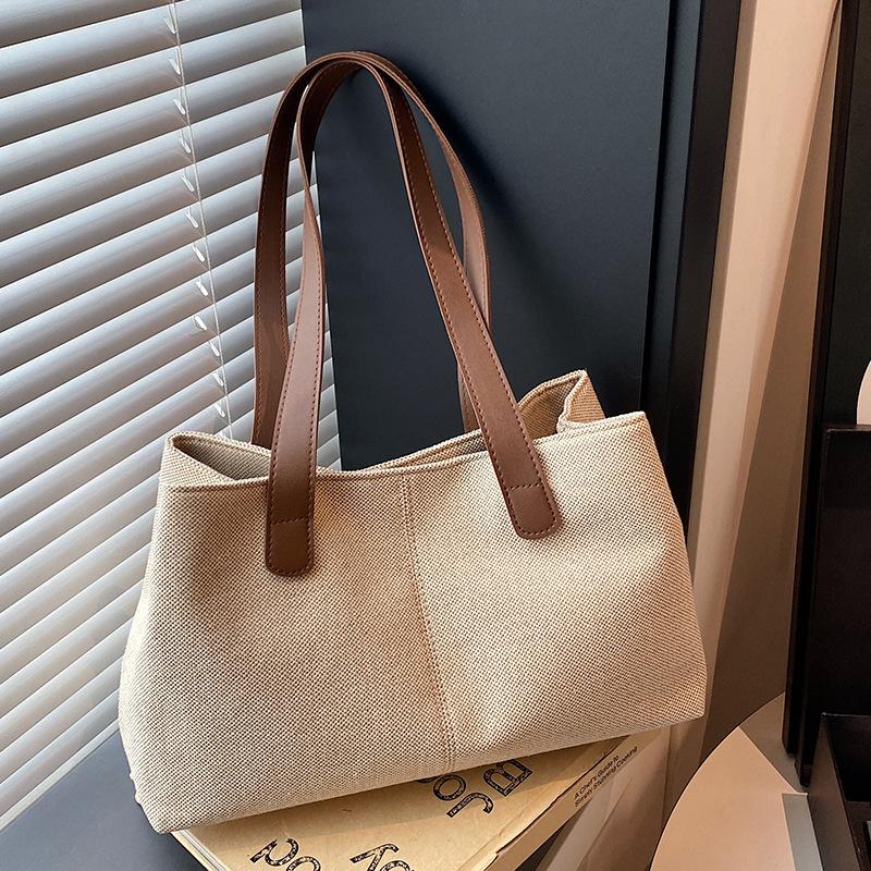 

Korean niche retro handbag bag 2025 new trendy Korean version versatile shoulder cloth bag fashionable commuter handbag