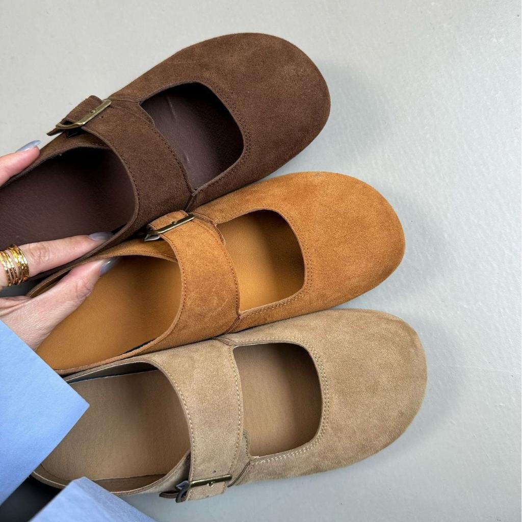 Spring new platform Boken shoes Korean version of casual style big head cute and ugly half-drag Muller shoes women's empty shoes women