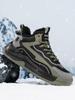 Herren High-Top Winter-Sneakers - Baumwolle, Samtgefüttert, Dick, Warm, Fellintegrierte Schneestiefel