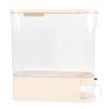 Rice Dispenser with Cup PP Sealed Slim Dry Food Storage Grain Container Bin for Pantry Home Kitchen Organization