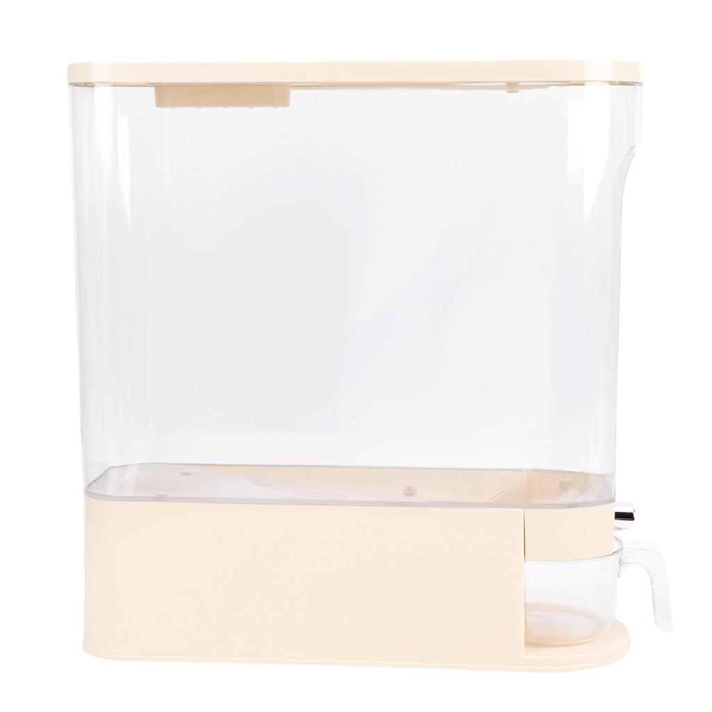Rice Dispenser with Cup PP Sealed Slim Dry Food Storage Grain Container Bin for Pantry Home Kitchen Organization