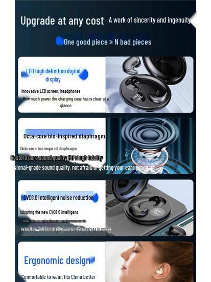 2025 New Mini Invisible Bluetooth Sleep Earphones - Ultra-Long Battery, Wireless, Comfortable for Side Sleeping, Ideal for E-sports.