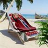 Haaland'S Dynamic Leap Manchester City'S Star Forward Action Beach Towel Portable For Travel Beach Towel For Vacation Photos Swim Seaside