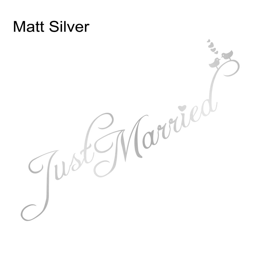 Just Married Wedding Slogan Banner Car Window Body Side Sticker Car Trunk Vinyl Decal Self-Adhesive Auto Decoration Accessories