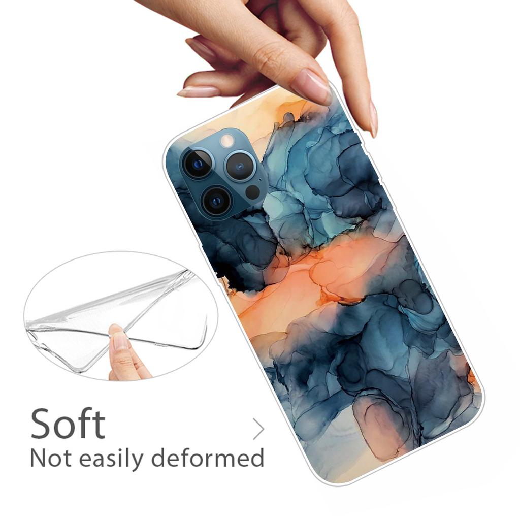 For iPhone 16 Pro Max Case Abstract Marble Pattern Printing TPU Phone Cover