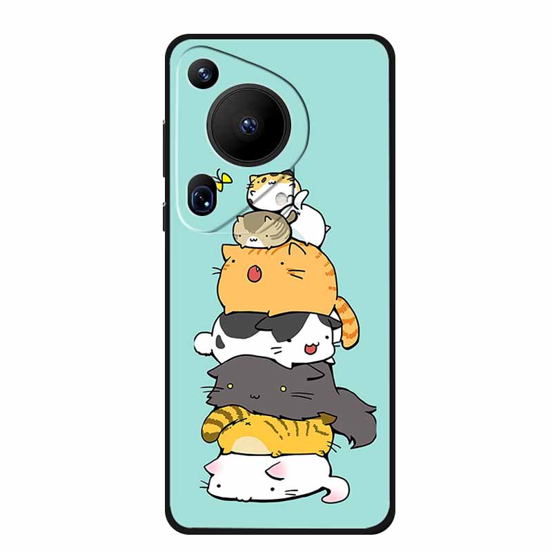 For Huawei Pura 70 Pro Ultra Case Pura70 Pro Black Silicone Soft Back Cover Case For Huawei Pura 80 Pro Ultra Phone Case Pura80