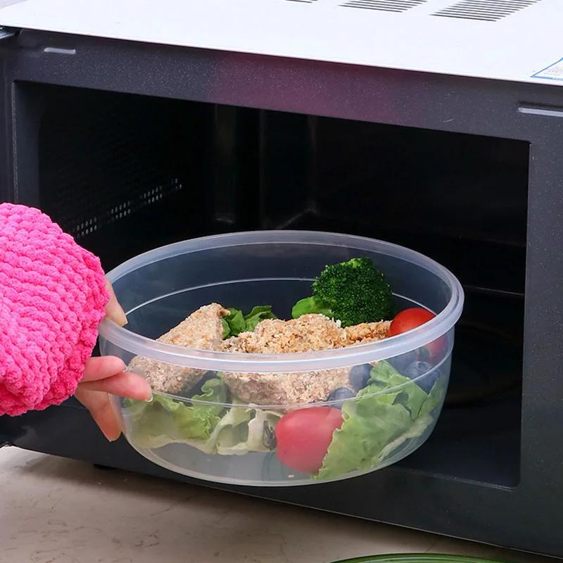 Fresh-keeping Box Can Be Heated in Microwave Oven, Kitchen Refrigerator Freezer Storage Box, Transparent Lunch Box with Lid