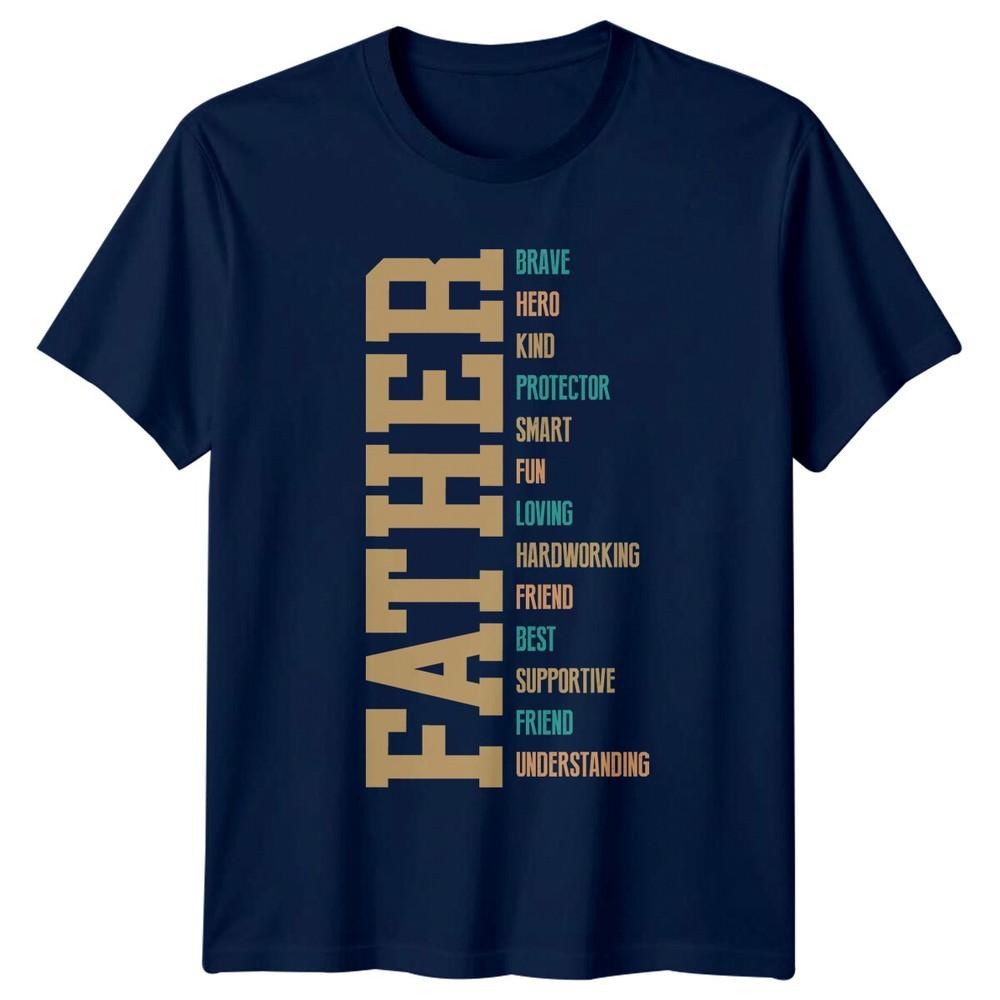 Moedige Held Vriendelijke Beschermer Vader T-shirt Vaderdag Cadeau Unisexs Unisexs