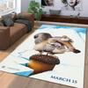 Ice Age Scrat Acorn Iceberg Teaser Poster Nostalgic Movie Print Rug Cozy Bedroom Floor Decor, Bold Pop Art Floor Accent for Living Room Studio