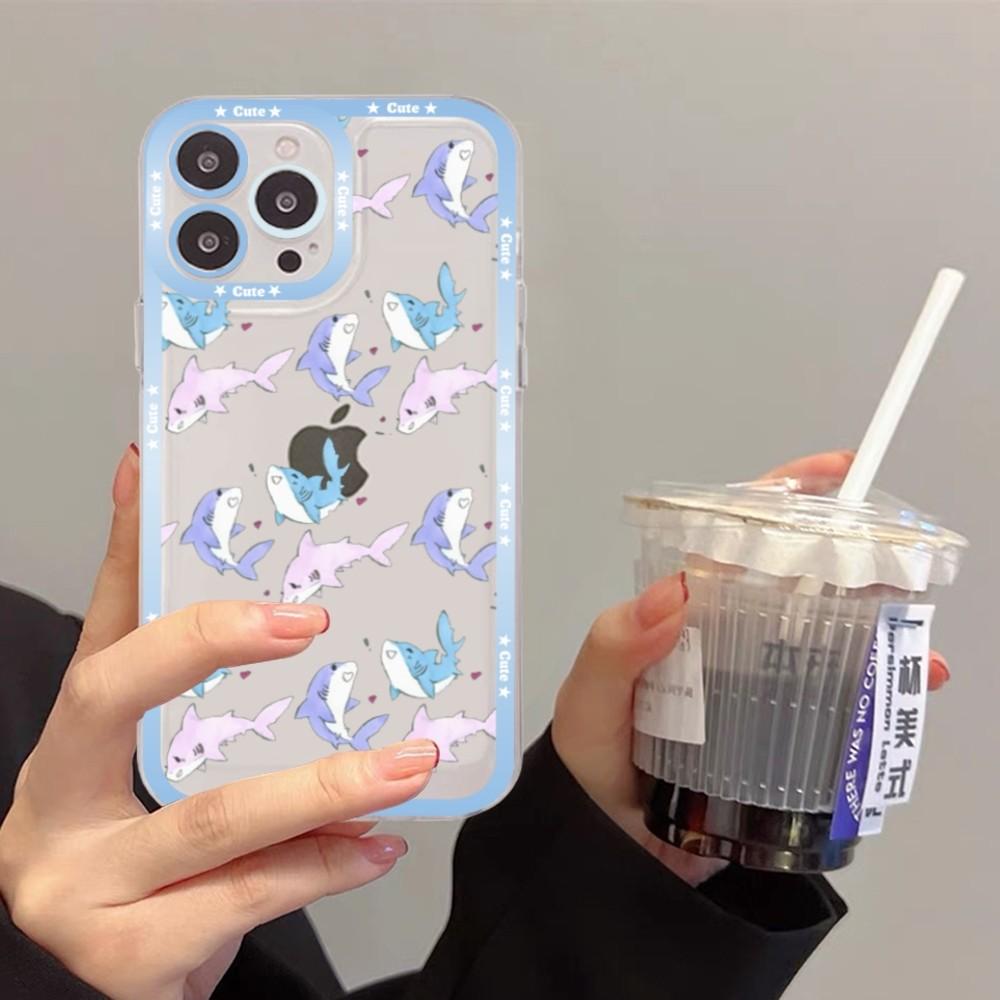 Cute Shark Phone Case For Redmi 7 8 9 A For Redmi Note 5 7 8 9 10 11 Pro Max 4G 5G Funfas