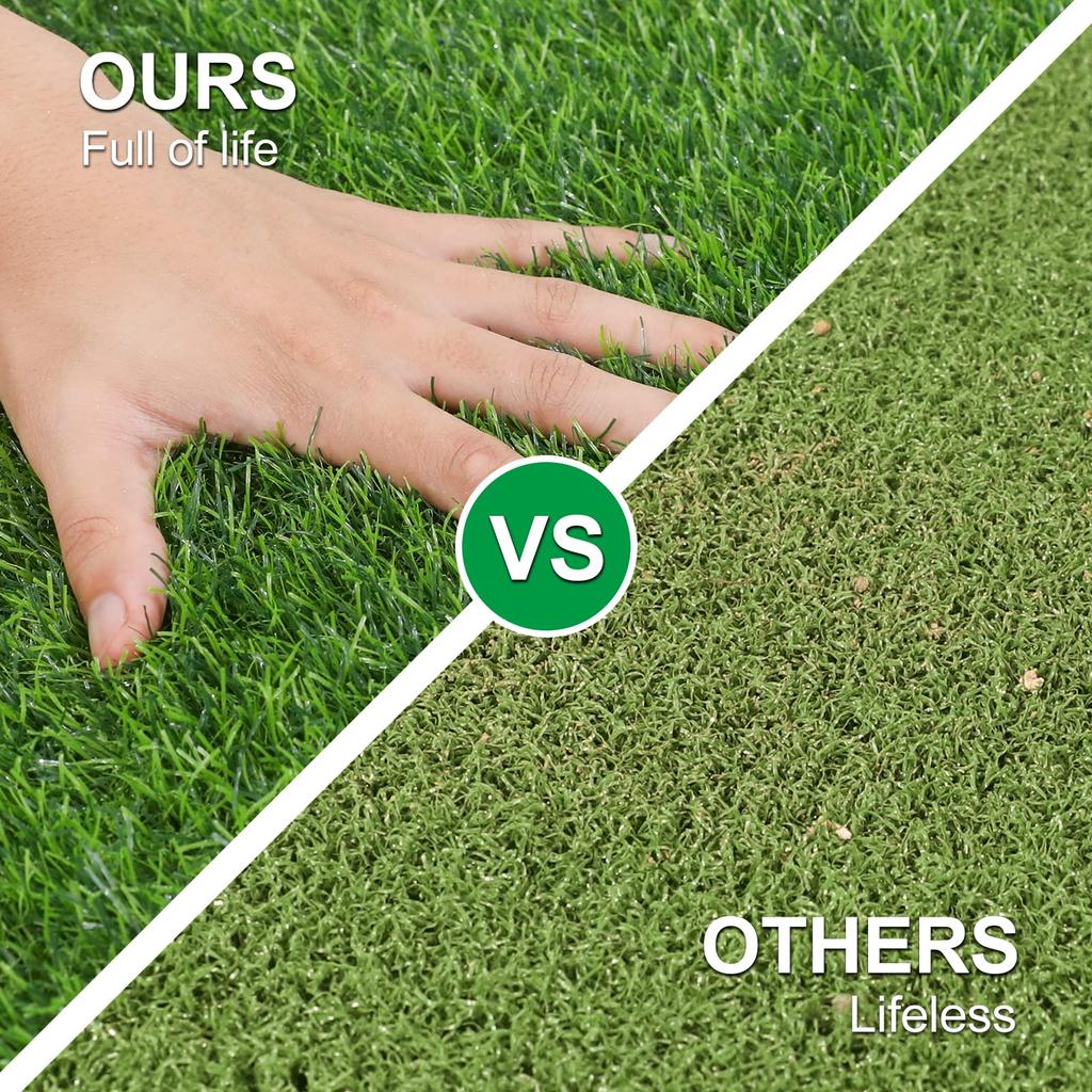 Artificial Grass Door Mat 24" X 36" Realistic Fake Grass Turf Rug Indoor Outdoor Versatile Use for Entrance Patio Dog Areas Home Decor