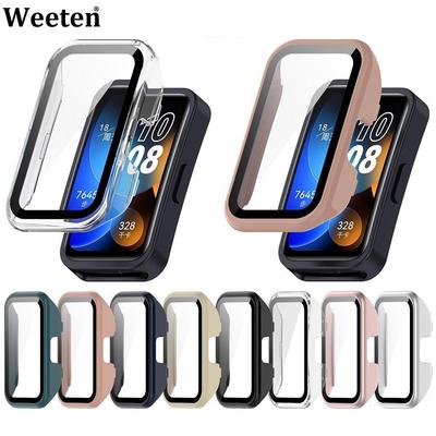 Vetro temperato + custodia per orologio per Huawei Band 6 / 7 / 8 / 9 NFC Pellicola protettiva per schermo Honor Band 6 7 Custodia Cover Bumper