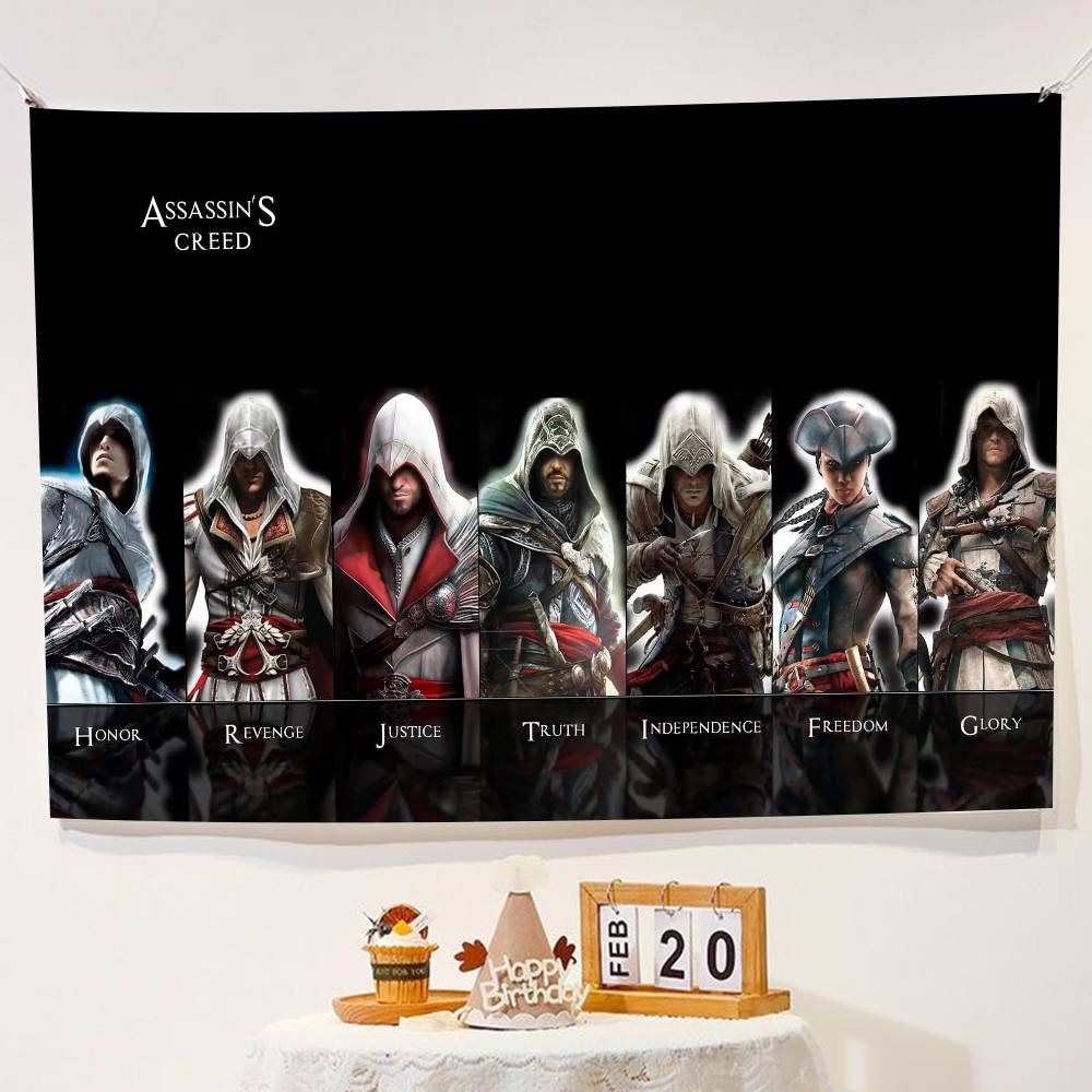A-Assassin s Creedes Großes Banner Planeten Hintergrund Geburtstagsparty Dekorationen Wandteppich Zimmerdekor