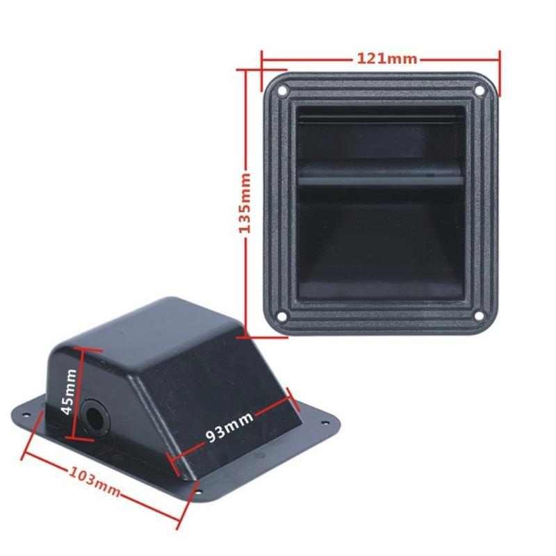 Recessed Speakers Box Cabinet Handles, Enhances ABS Pulls for Portable Sound Systems and Accessories