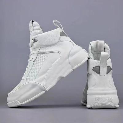 Baskets montantes pour hommes, semelles épaisses, chaussures de sport décontractées en cuir, invisibles, augmentant la hauteur intérieure, antidérapantes