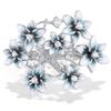 Luxury Crystal Female White Blue Zircon Stone Ring Vintage Silver Color Wedding  For Women