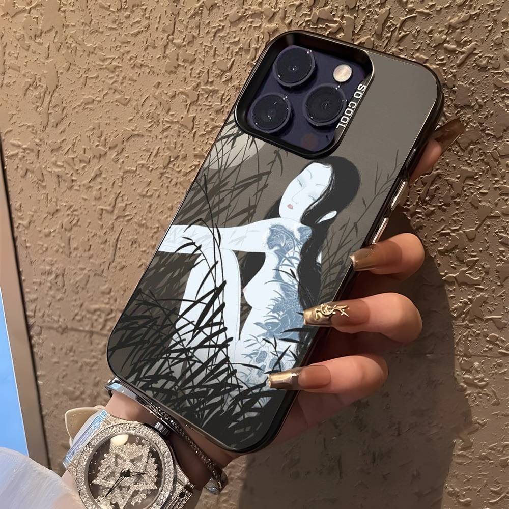 Künstler T-Takato Yamamoto Handyhülle für iPhone 17,16,15,14,13,12,11,Pro,XS,Max,Plus,Mini,SE Schwarze Candy Matte Stoßfeste Hülle