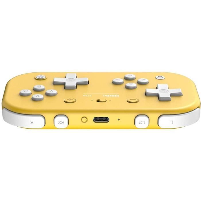8BitDo Lite Jaune Manette Bluetooth Pour Switch Lite, Switch Et Windows