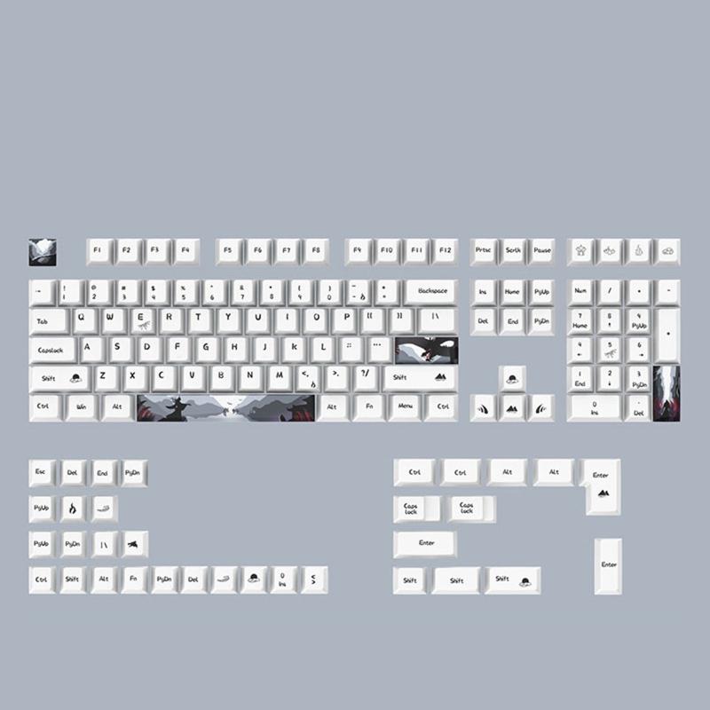 Height Keycaps for 108-Key 5-Side Dye Sublimation PBT Mechanical Keyboard Keycap Fit For 61 64 84 87 96 98 Keypad