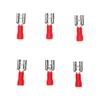 100 Pcs Crimp Terminal FDD1.25 250 Red Insulation Sleeve Female Spade Connector for Electrical Wiring