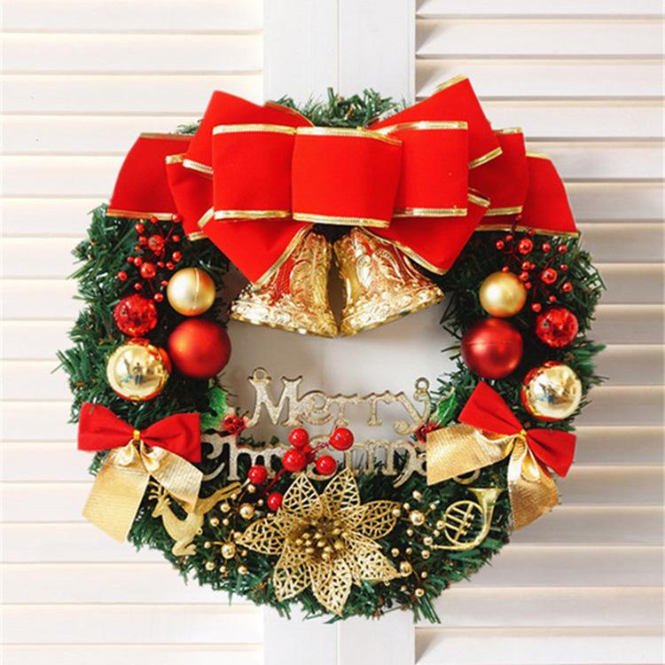 30cm Artificial Christmas Wreath - Holiday Decoration for Window, Door, or Shopping Mall Display.