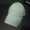 American Soft Top Ripped Letter Baseball Cap Men's and Women's Trendy Brand Cap Showing Face Small Embroidery Hat