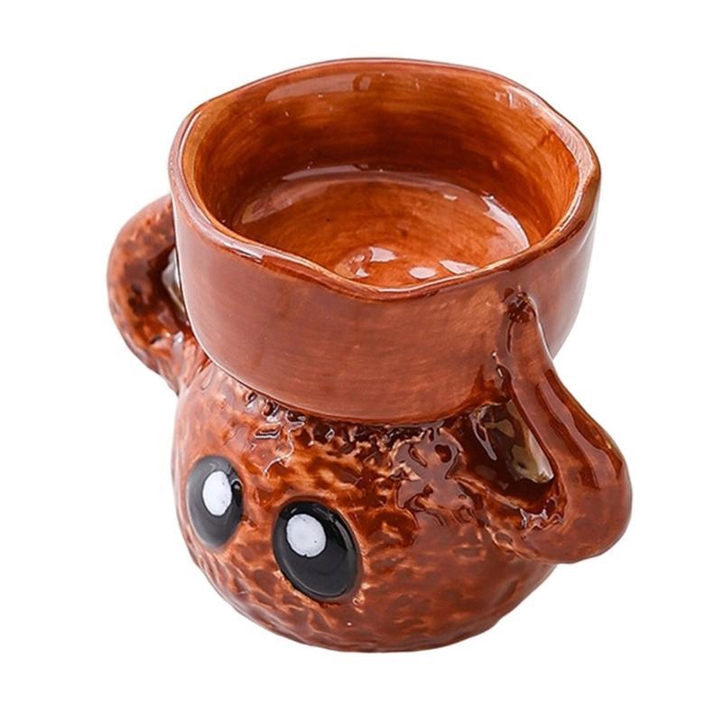 Unique Small Cartoon Briquette Candle Holder Ceramics Tealight Candle Stand for Home Decors Living Room or Bedroom
