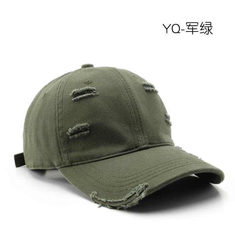 Personalized Women's Spring and Autumn Solid Color Light Board Washed Hole Cap Outdoor Men's Sports Sunscreen Baseball Cap