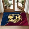 Sydney Roosters Design Crystal Velvet Rug Soft Decorative Mat for Bedroom Entrance