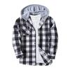 Hooded plaid shirt men's 2026 autumn original plaid hooded shirt men's casual shirt