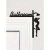 Black Wooden Bathroom Door Frame Ornament Window Pendant Decorative Pediment 1pc