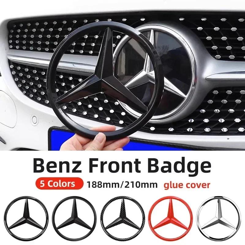 1ks 188mm 210mm ABS Auto Přední Maska Znak Nálepka Kryt Emblem Pro Mercedes Benz Třída A/B/C/E/S GLA CLA GLE GLK CLK CLS GLS GLC