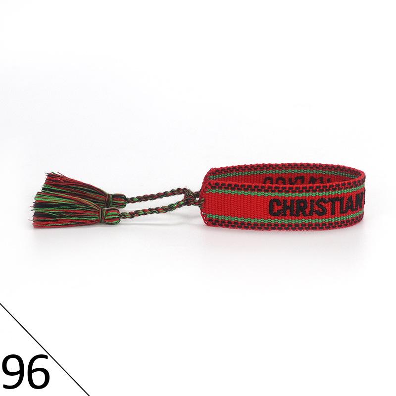 Handmade Embroidered Friendship Bracelet with Tassels for Women