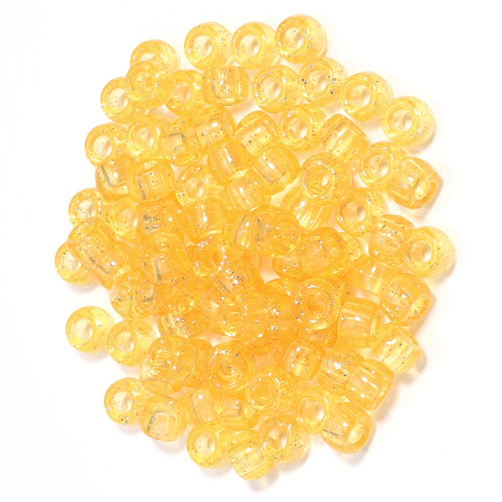 200pcs/lot 6x9mm Multicolor Big Hole Acrylic Beads Loose Spacer Pony Bead For Bracelet Making DIY Crafts Hair Braided Decoration