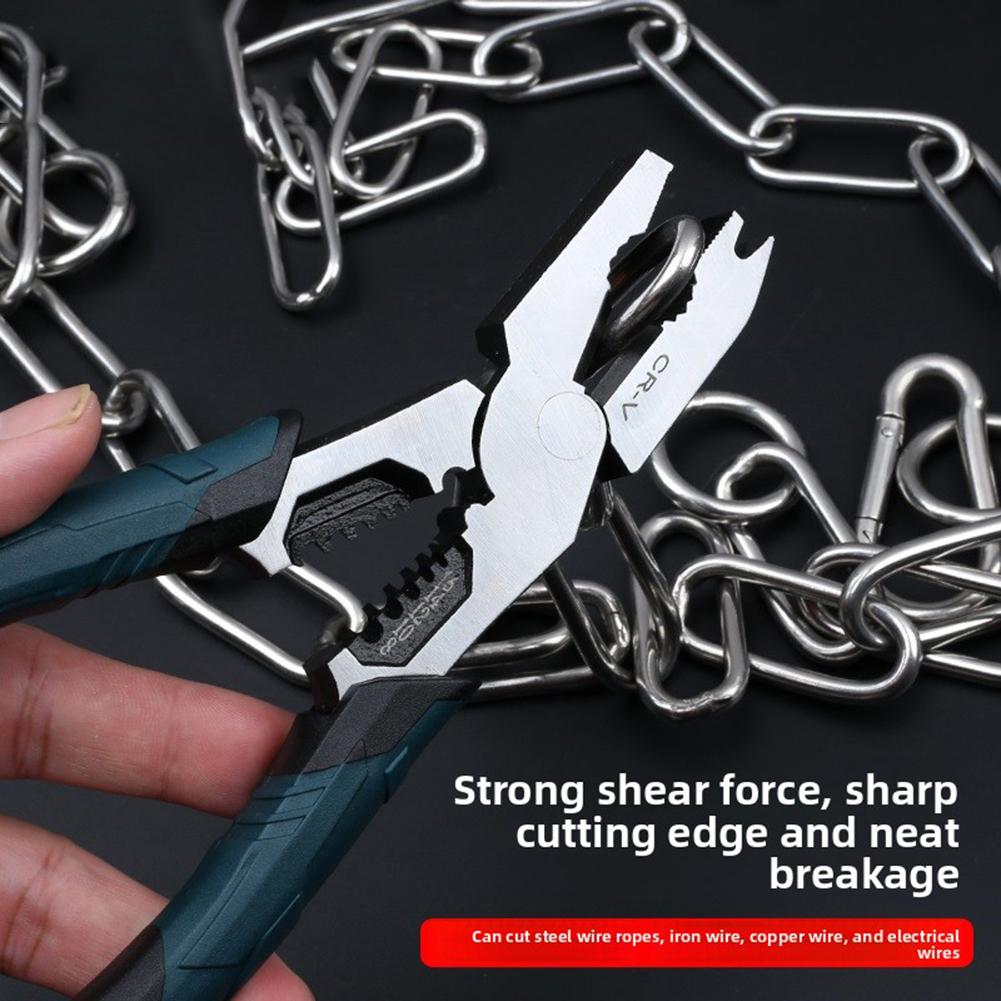 Heavy-Duty 9-in-1 Multi-Function Pliers Wire Cutter, Stripper & Crimper Wire Stripping Pliers Electrician Tool With Crimping Cut