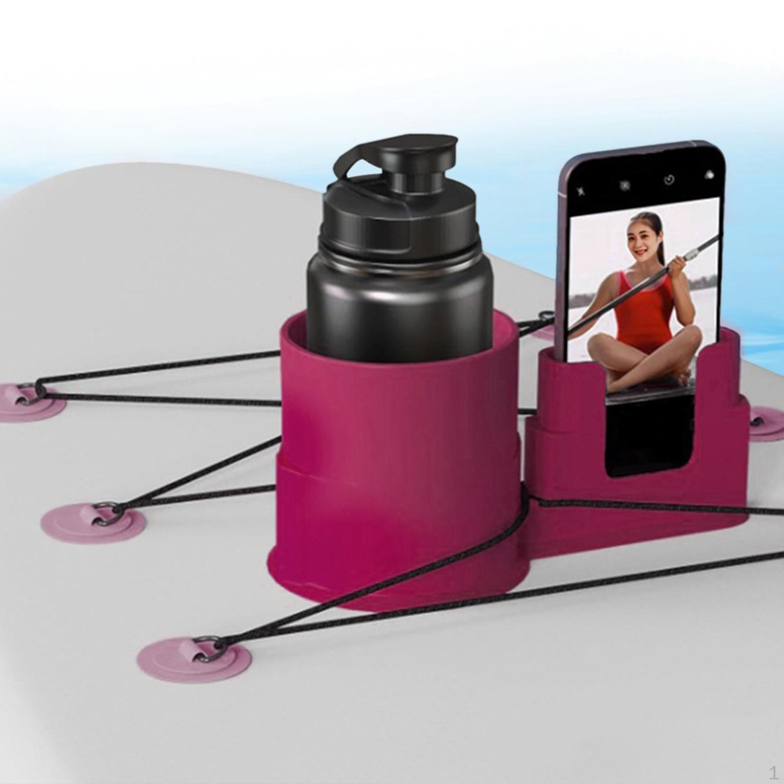 

Подстаканник для каяка и сотового телефона, подстаканник для лодки, многоцелевой контейнер для напитков для занятий водными видами спорта на открытом воздухе розовый