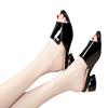 Summer New Metal Word Women's Temperament Casual Fashion Casual Wear Trend Lazy Half Slippers Large Size