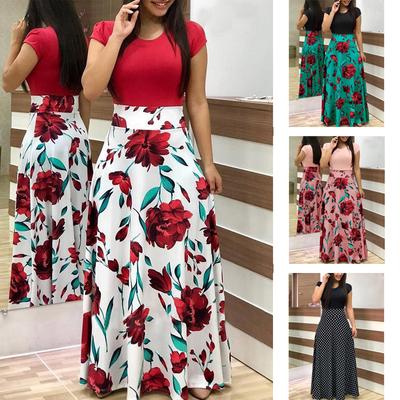 Sukienka damska plus size Sukienka w kwiaty w stylu vintage Sukienka codzienna bohemy na imprezę
