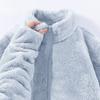 Fleece jacket women's autumn and winter double-sided fleece clothes thermal stand-up neck cardigan stand-up neck jacket