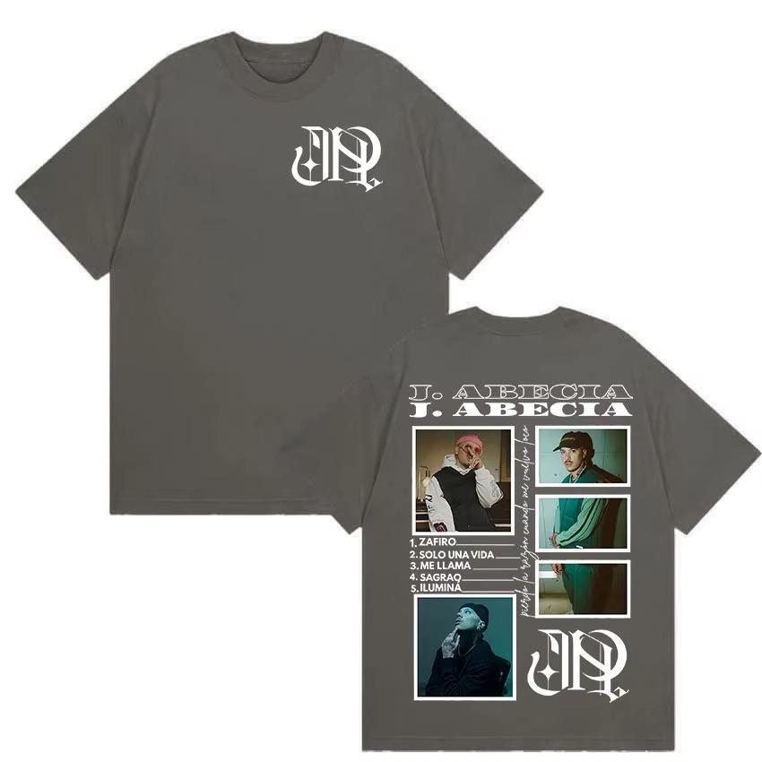 2026 Summer Rap Singer Jaabecia Tour Merch Pattern Tshirt Mens Hip Hop Retro pure Cotton Casual Tshirt Mens Tshirt