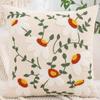 1 Pc Spring Throw Pillow Cover Embroidery Canvas Living Room Sofa Home Decoration Flowers Bird Leaves