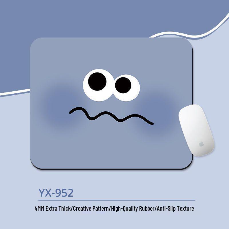 Compact Emoji Mouse Pad with Soft Wrist Rest for Office & Gaming