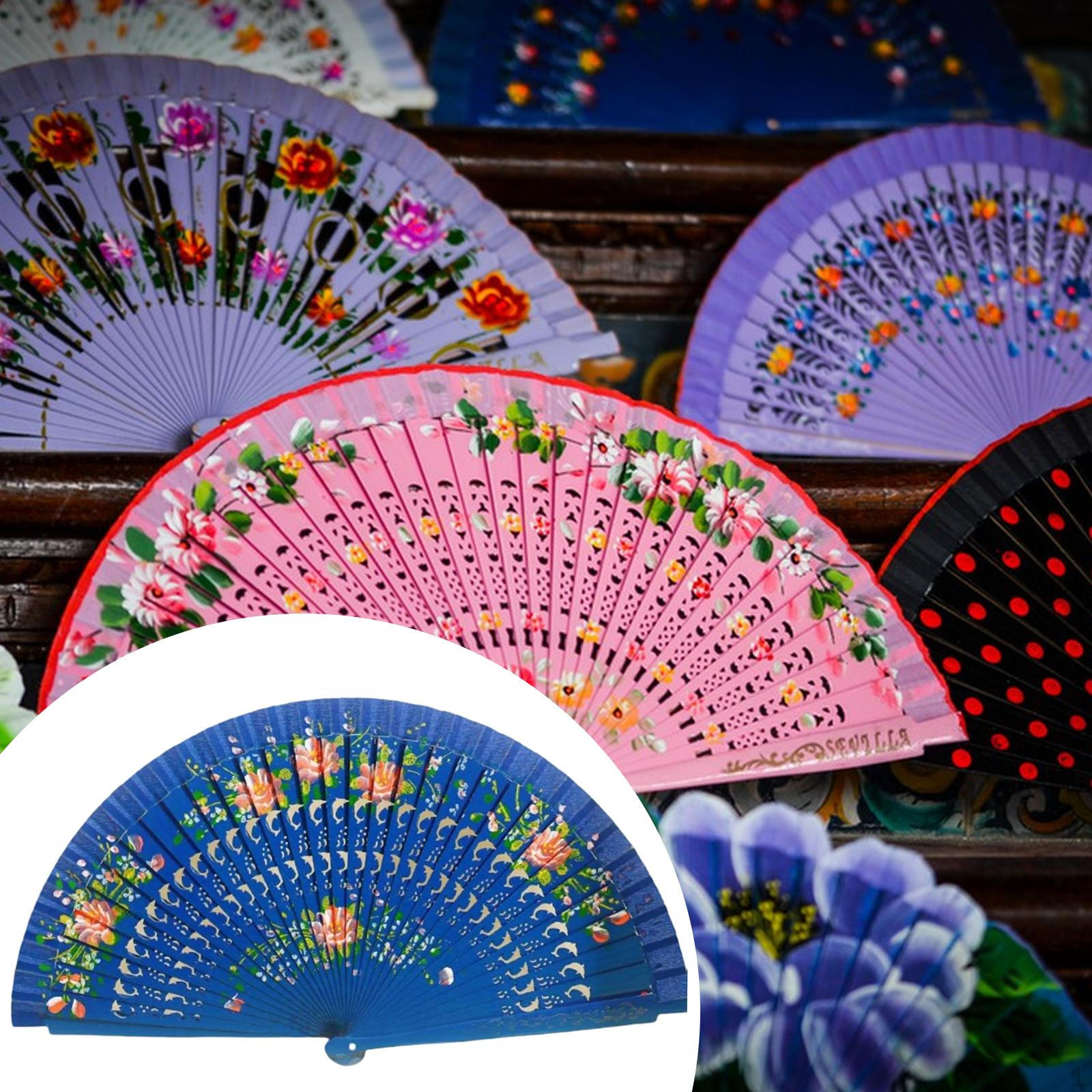 

Складной веер Складной Ретро для Свадьбы Реквизит для Танцев Выступление Косплей Вечеринки blue