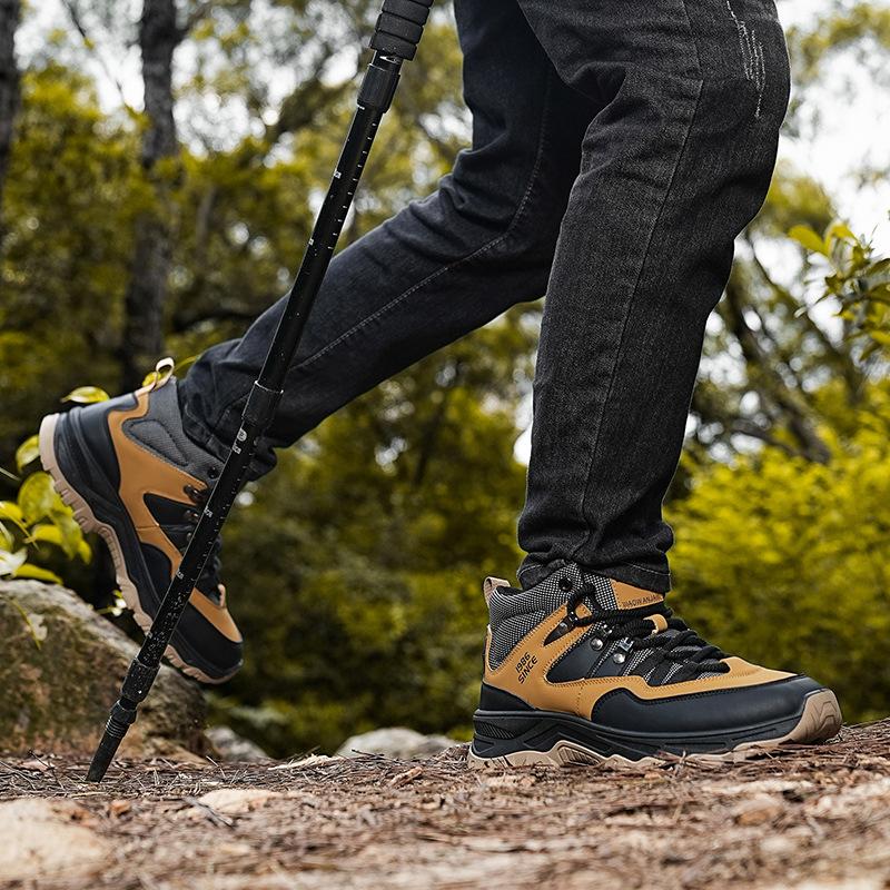 Outdoor hiking shoes men's high-top hiking shoes wear-resistant non-slip soles travel shoes summer waterproof work safety shoes