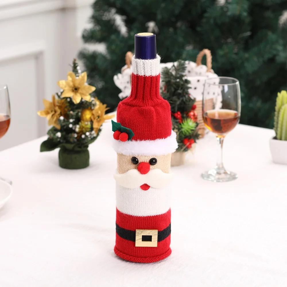 

Christmas Wine Bottle Cover Merry Christmas Decorations For Home 2026 Christmas Ornament New Year 2026 Xmas Navidad Natal Gifts