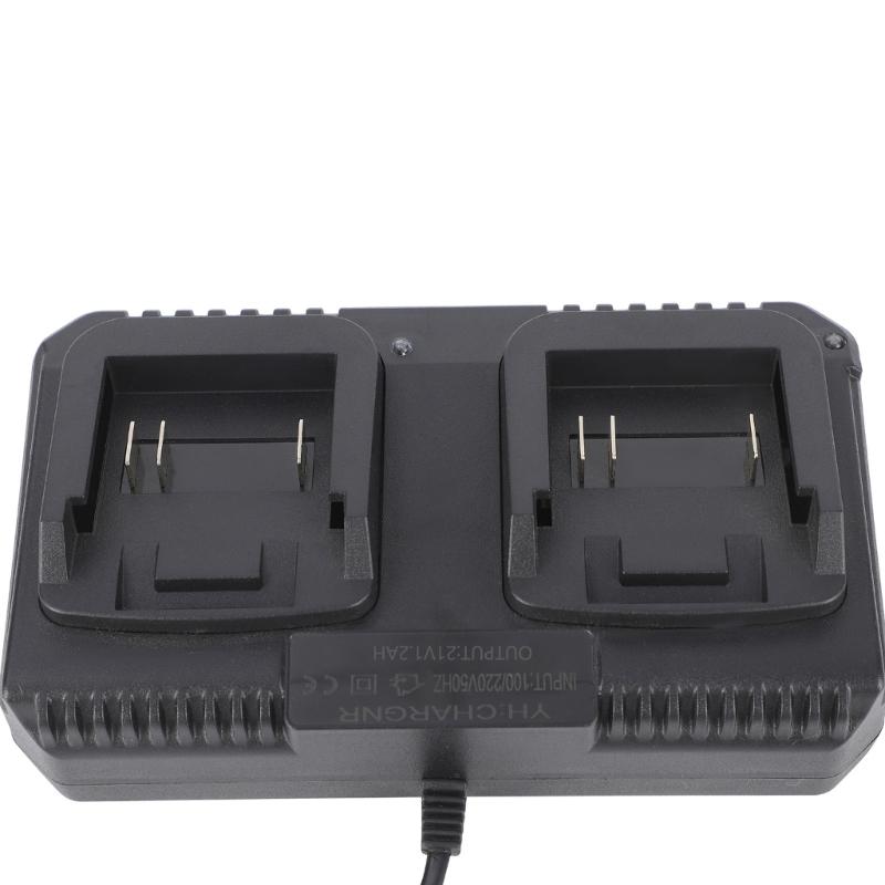 2 Slot Power Tool Charging Station 1.2A 21V Battery Fast Chargers Double Battery Chargers High Efficiency Portable